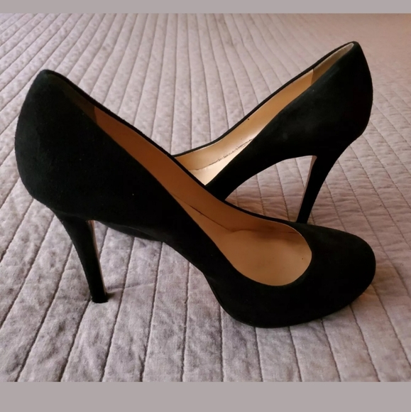 Kate Spade Lori Heel Black Suede Pump MSRP $328 - Picture 8 of 9